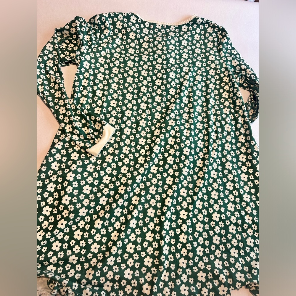 SweetHoney Green Floral Nightgown with Cream Trim - Picture 8 of 10